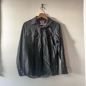 Wrangler Dark Gray Denim Shirt